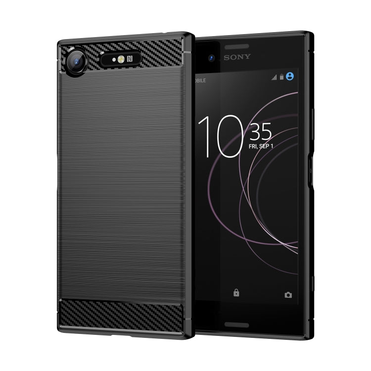 Custodia per telefono TPU in fibra di carbonio con trama spazzolata, For Sony Xperia L3, For Sony Xperia XZ1, For Sony Xperia 8/8 Lite, For Sony Xperia Ace II, For Sony Xperia 5 III, For Sony Xperia Pro-I
