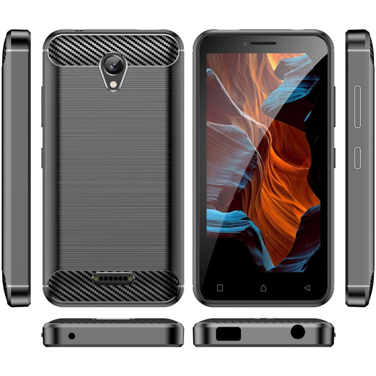 Custodia per telefono TPU in fibra di carbonio con trama spazzolata, For Lenovo A1010, For Lenovo Vibe A Plus, For Lenovo Vibe B, For Lenovo K8 Note/K8 Note Lite, For Lenovo Phab2, For Lenovo Lemon K12, For Lenovo K14