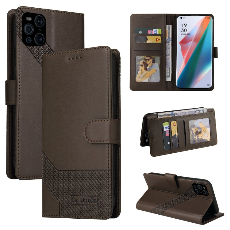 Custodia per telefono in pelle magnetica GQUTROBE Skin Feel, For OPPO Find X3 Pro, For OPPO A7 2018, For OPPO A15 4G, For OPPO A52