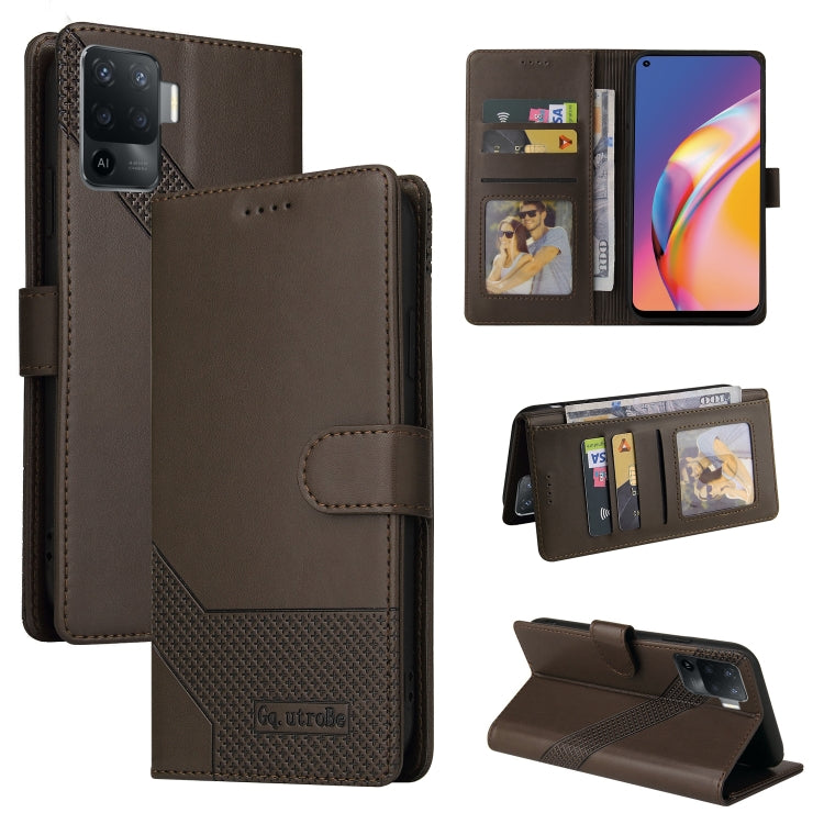 Custodia per telefono in pelle magnetica GQUTROBE Skin Feel, For OPPO A93 5G, For OPPO A94, For OPPO F17 Pro / A93, For Realme 8i
