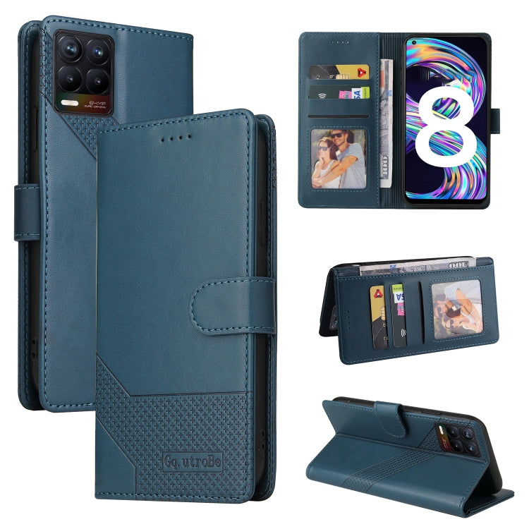 Custodia per telefono in pelle magnetica GQUTROBE Skin Feel, For Realme 8, For Realme C11, For Realme C15, For Realme C20