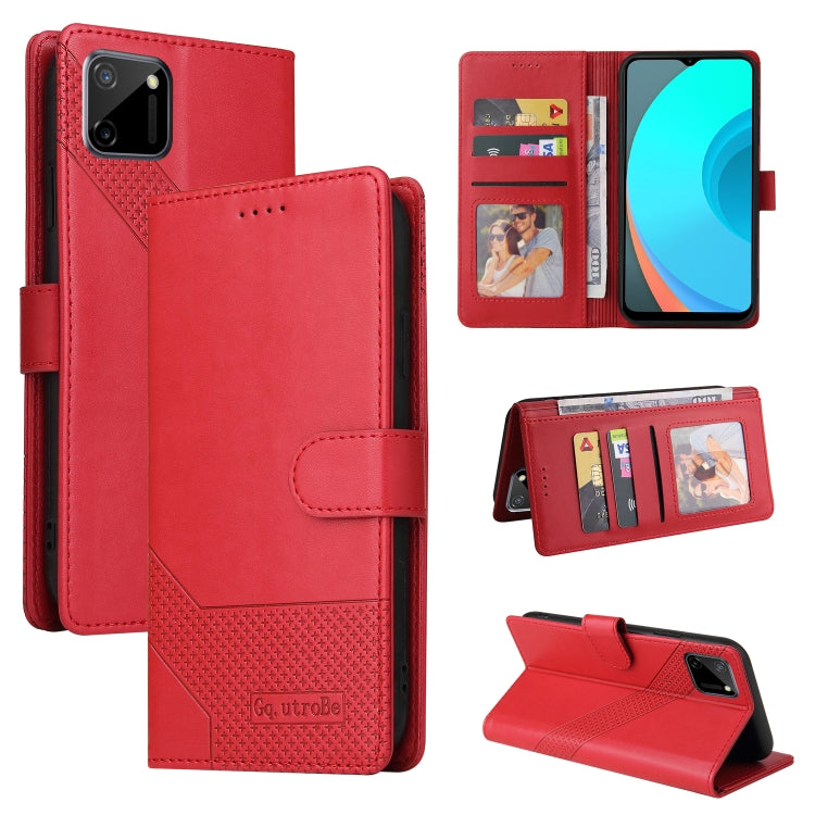 Custodia per telefono in pelle magnetica GQUTROBE Skin Feel, For Realme 8, For Realme C11, For Realme C15, For Realme C20