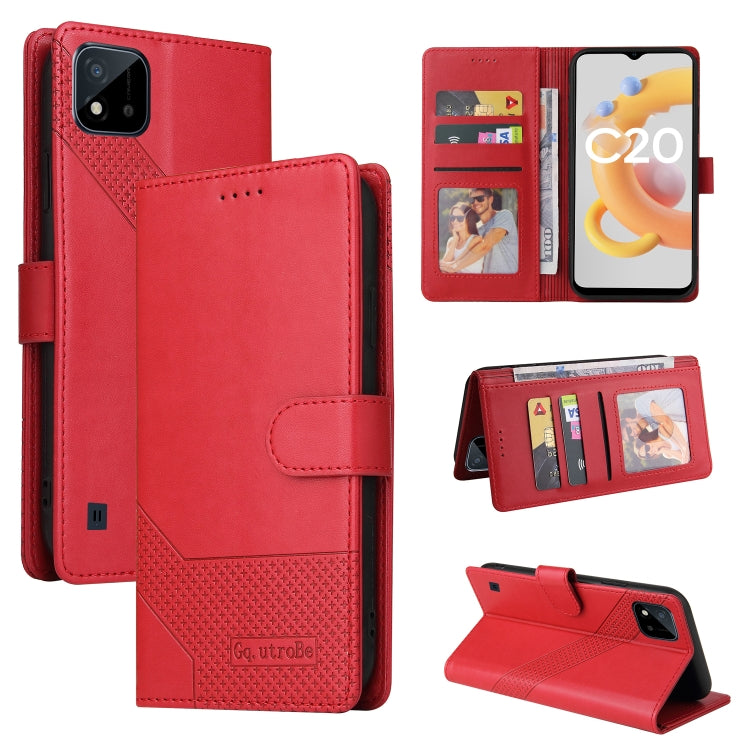 Custodia per telefono in pelle magnetica GQUTROBE Skin Feel, For Realme 8, For Realme C11, For Realme C15, For Realme C20