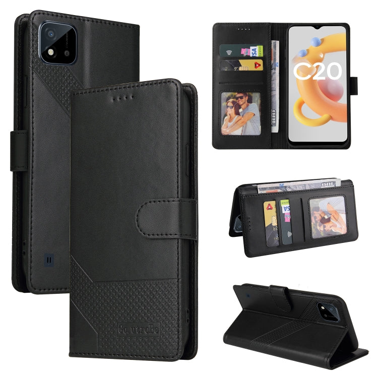Custodia per telefono in pelle magnetica GQUTROBE Skin Feel, For Realme 8, For Realme C11, For Realme C15, For Realme C20