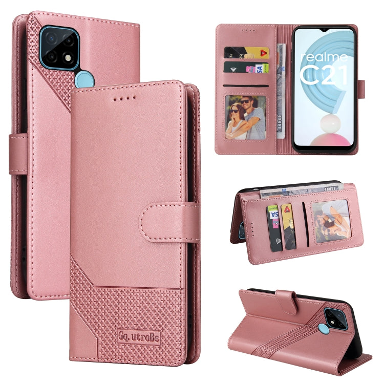 Custodia per telefono in pelle magnetica GQUTROBE Skin Feel, For Realme C21, For Realme C21Y, For Realme GT 5G, For Realme V13 5G