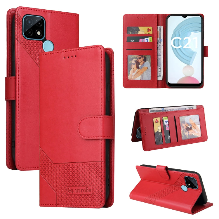 Custodia per telefono in pelle magnetica GQUTROBE Skin Feel, For Realme C21, For Realme C21Y, For Realme GT 5G, For Realme V13 5G
