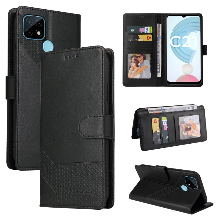 Custodia per telefono in pelle magnetica GQUTROBE Skin Feel, For Realme C21, For Realme C21Y, For Realme GT 5G, For Realme V13 5G