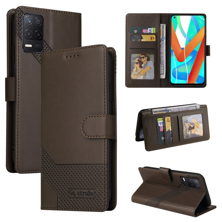 Custodia per telefono in pelle magnetica GQUTROBE Skin Feel, For Realme C21, For Realme C21Y, For Realme GT 5G, For Realme V13 5G