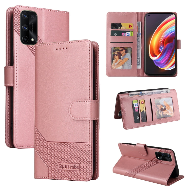 Custodia per telefono in pelle magnetica GQUTROBE Skin Feel, For Realme X7 Pro