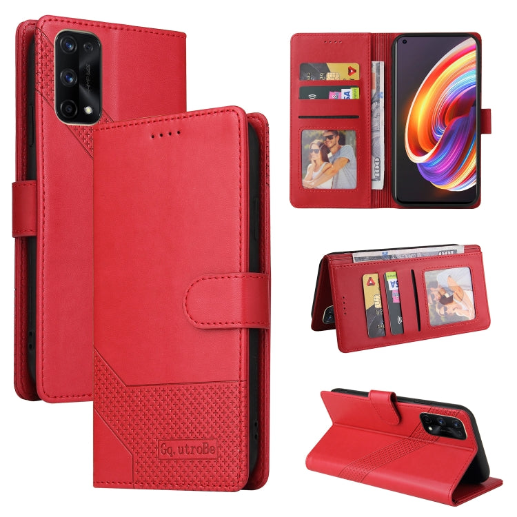 Custodia per telefono in pelle magnetica GQUTROBE Skin Feel, For Realme X7 Pro