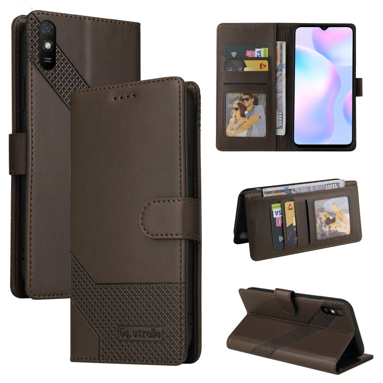 Custodia per telefono in pelle magnetica GQUTROBE Skin Feel, For Xiaomi Redmi 7A, For Xiaomi Redmi 9A, For Xiaomi Redmi 9C, For Xiaomi Redmi 9T