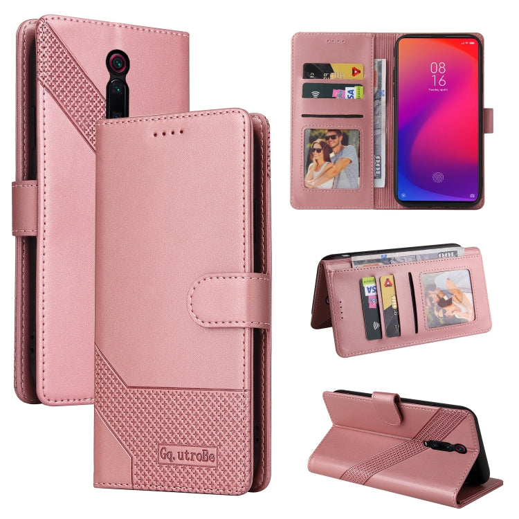 Custodia per telefono in pelle magnetica GQUTROBE Skin Feel, For Xiaomi Redmi K20, For Xiaomi Redmi Note 9 Pro, For Xiaomi Redmi Note 9T, For Xiaomi Redmi Note 8 Pro