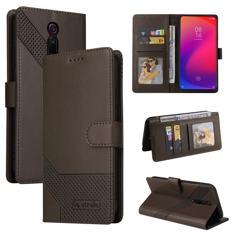 Custodia per telefono in pelle magnetica GQUTROBE Skin Feel, For Xiaomi Redmi K20, For Xiaomi Redmi Note 9 Pro, For Xiaomi Redmi Note 9T, For Xiaomi Redmi Note 8 Pro