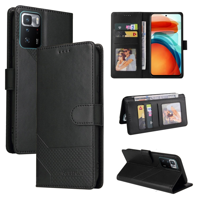Custodia per telefono in pelle magnetica GQUTROBE Skin Feel, For Xiaomi Redmi Note 10 5G, For Xiaomi Redmi Note 10 Pro, For Xiaomi Redmi 8, For Xiaomi Redmi 9