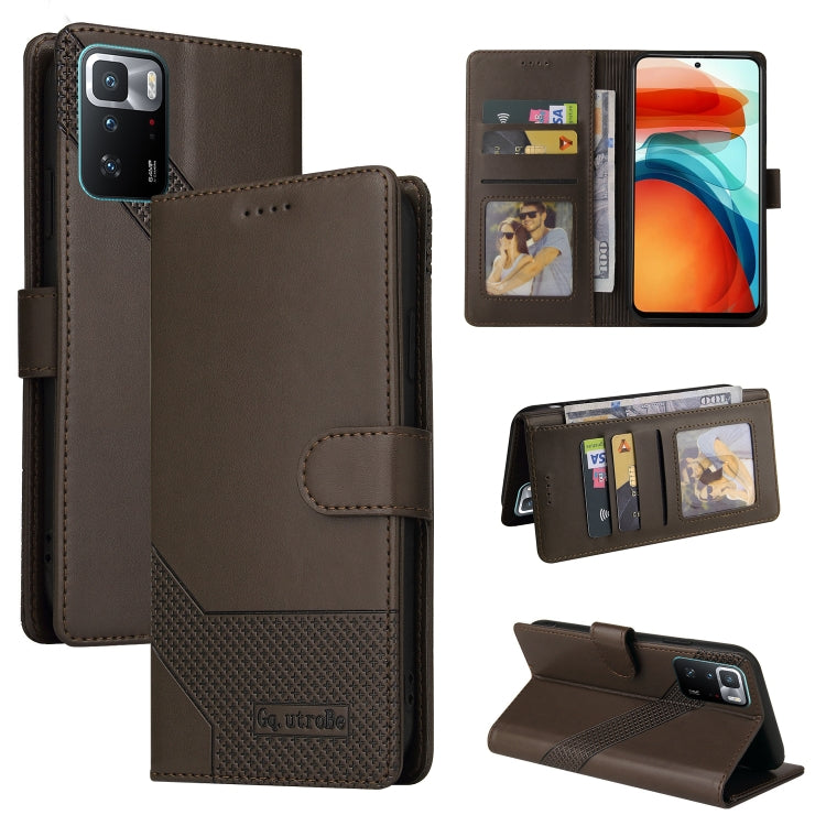 Custodia per telefono in pelle magnetica GQUTROBE Skin Feel, For Xiaomi Redmi Note 10 5G, For Xiaomi Redmi Note 10 Pro, For Xiaomi Redmi 8, For Xiaomi Redmi 9