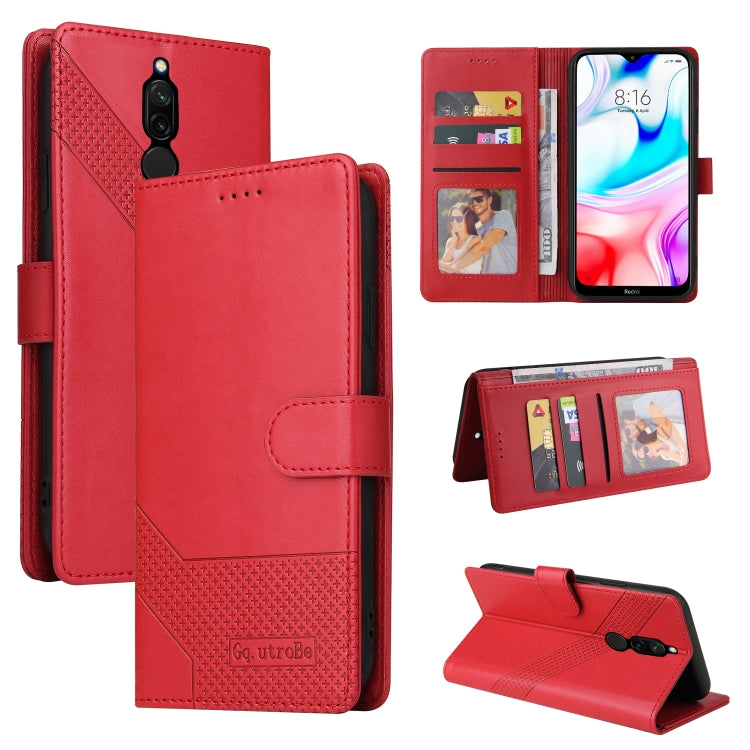 Custodia per telefono in pelle magnetica GQUTROBE Skin Feel, For Xiaomi Redmi Note 10 5G, For Xiaomi Redmi Note 10 Pro, For Xiaomi Redmi 8, For Xiaomi Redmi 9
