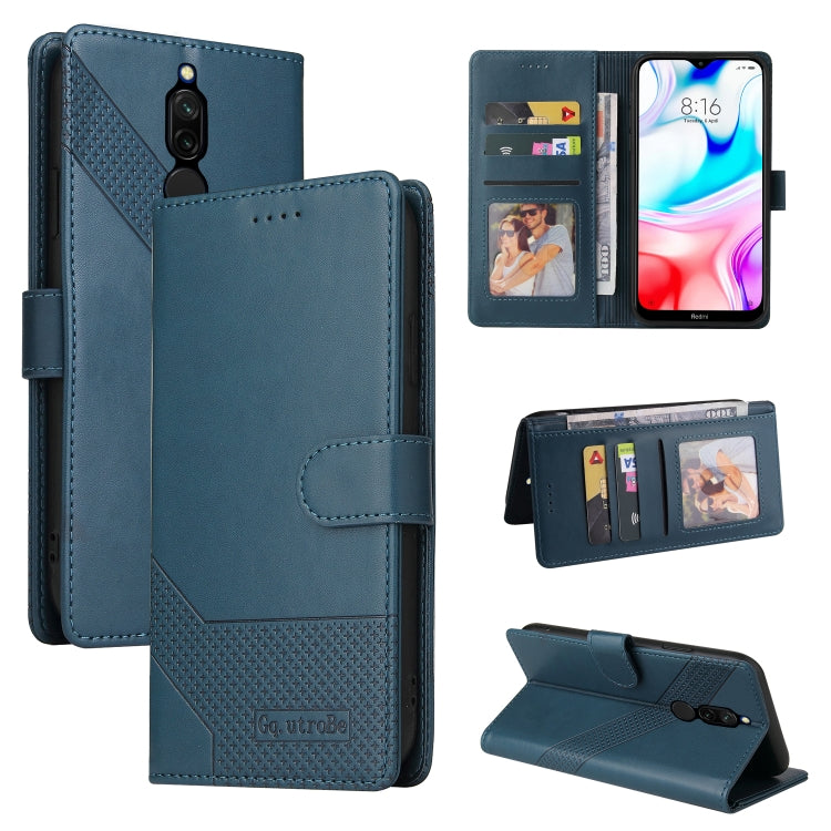 Custodia per telefono in pelle magnetica GQUTROBE Skin Feel, For Xiaomi Redmi Note 10 5G, For Xiaomi Redmi Note 10 Pro, For Xiaomi Redmi 8, For Xiaomi Redmi 9
