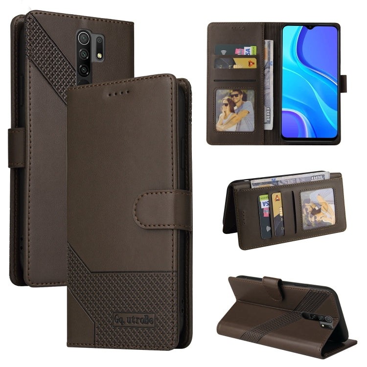 Custodia per telefono in pelle magnetica GQUTROBE Skin Feel, For Xiaomi Redmi Note 10 5G, For Xiaomi Redmi Note 10 Pro, For Xiaomi Redmi 8, For Xiaomi Redmi 9