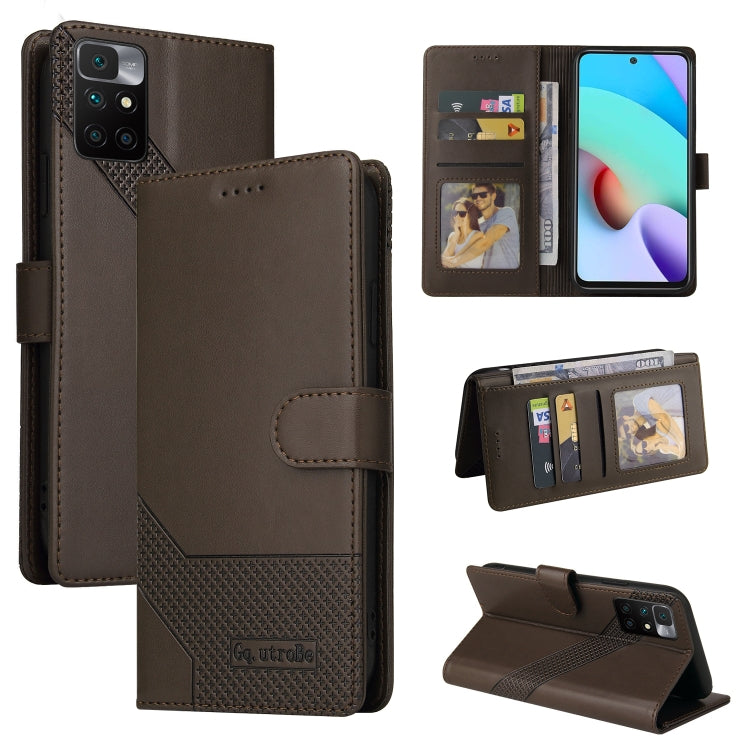 Custodia per telefono in pelle magnetica GQUTROBE Skin Feel, For Xiaomi Redmi 10, For Xiaomi Redmi Note 7, For Xiaomi Redmi Note 10 4G, For Xiaomi Redmi Note 11 4G Global