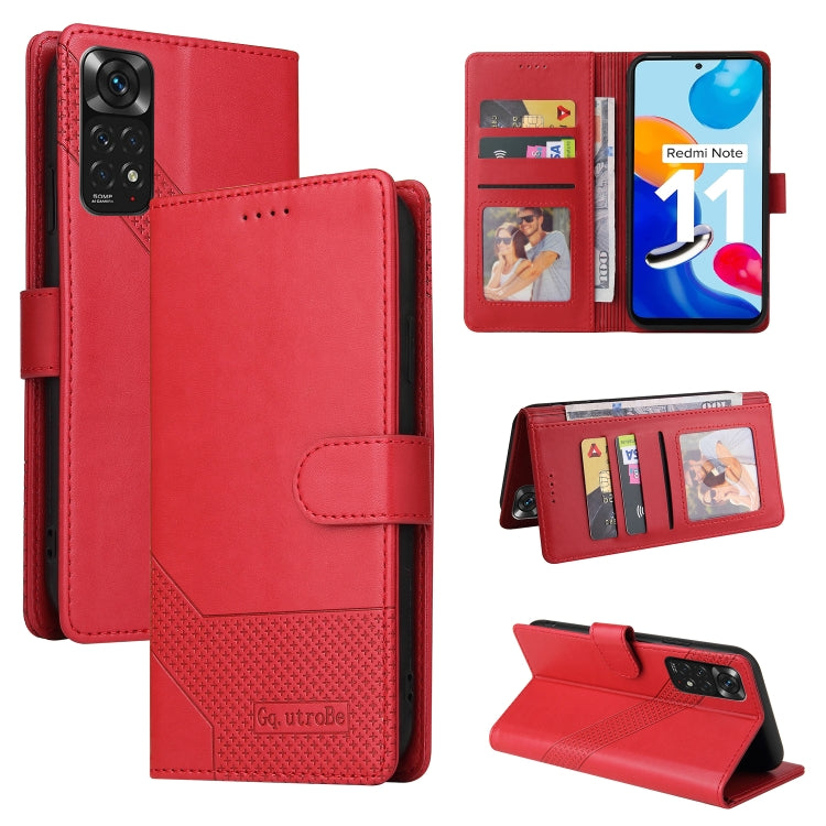 Custodia per telefono in pelle magnetica GQUTROBE Skin Feel, For Xiaomi Redmi 10, For Xiaomi Redmi Note 7, For Xiaomi Redmi Note 10 4G, For Xiaomi Redmi Note 11 4G Global