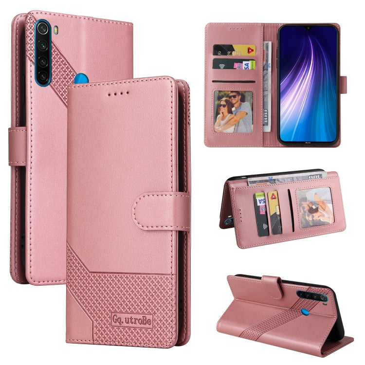 Custodia per telefono in pelle magnetica GQUTROBE Skin Feel, For Xiaomi Redmi Note 8, For Xiaomi Redmi Note 8T, For Xiaomi Redmi Note 9 / 10X 4G, For Xiaomi Redmi Note 11 Pro