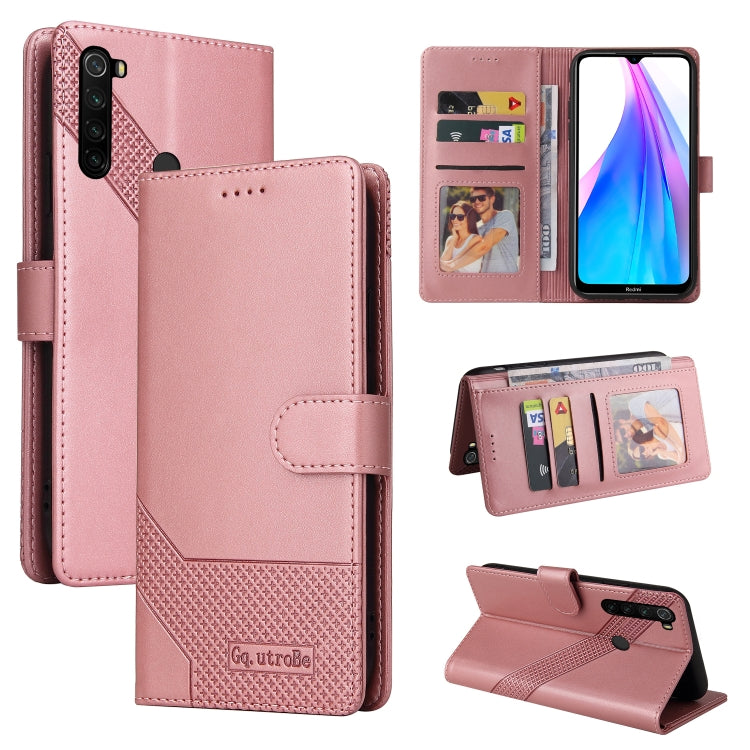 Custodia per telefono in pelle magnetica GQUTROBE Skin Feel, For Xiaomi Redmi Note 8, For Xiaomi Redmi Note 8T, For Xiaomi Redmi Note 9 / 10X 4G, For Xiaomi Redmi Note 11 Pro