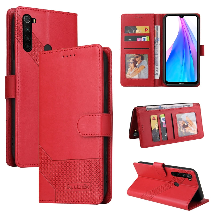 Custodia per telefono in pelle magnetica GQUTROBE Skin Feel, For Xiaomi Redmi Note 8, For Xiaomi Redmi Note 8T, For Xiaomi Redmi Note 9 / 10X 4G, For Xiaomi Redmi Note 11 Pro