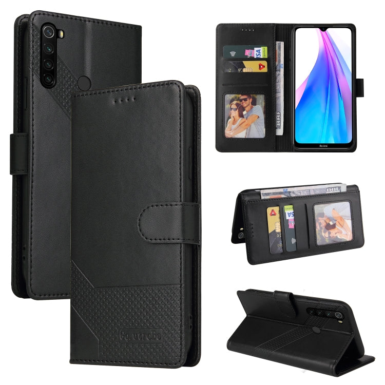 Custodia per telefono in pelle magnetica GQUTROBE Skin Feel, For Xiaomi Redmi Note 8, For Xiaomi Redmi Note 8T, For Xiaomi Redmi Note 9 / 10X 4G, For Xiaomi Redmi Note 11 Pro