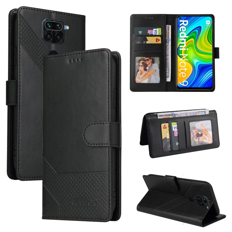 Custodia per telefono in pelle magnetica GQUTROBE Skin Feel, For Xiaomi Redmi Note 8, For Xiaomi Redmi Note 8T, For Xiaomi Redmi Note 9 / 10X 4G, For Xiaomi Redmi Note 11 Pro