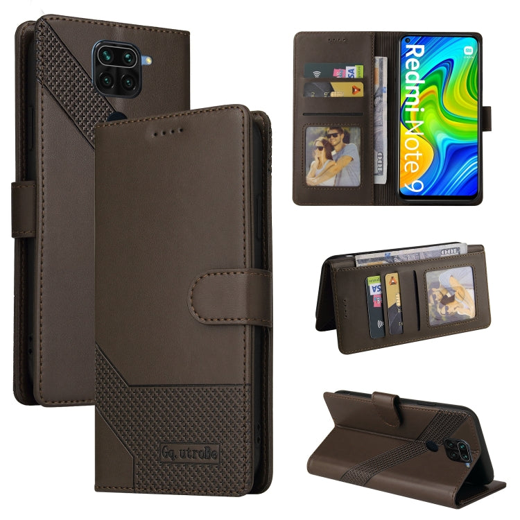 Custodia per telefono in pelle magnetica GQUTROBE Skin Feel, For Xiaomi Redmi Note 8, For Xiaomi Redmi Note 8T, For Xiaomi Redmi Note 9 / 10X 4G, For Xiaomi Redmi Note 11 Pro