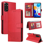 Custodia per telefono in pelle magnetica GQUTROBE Skin Feel, For Xiaomi Redmi Note 8, For Xiaomi Redmi Note 8T, For Xiaomi Redmi Note 9 / 10X 4G, For Xiaomi Redmi Note 11 Pro