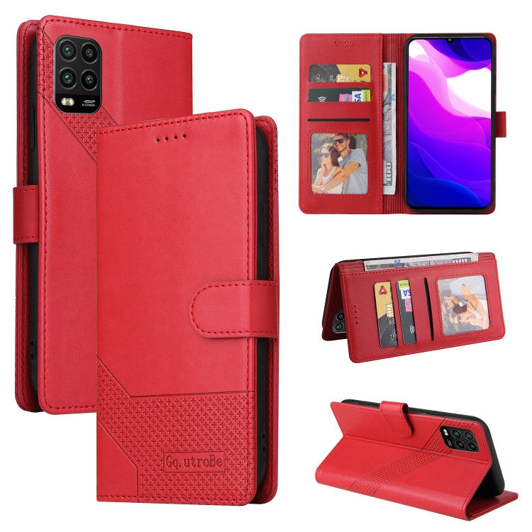 Custodia per telefono in pelle magnetica GQUTROBE Skin Feel, For Xiaomi Mi 10 Lite, For Xiaomi Mi 11 Lite, For Xiaomi Poco F3, For Xiaomi Poco X3 NFC