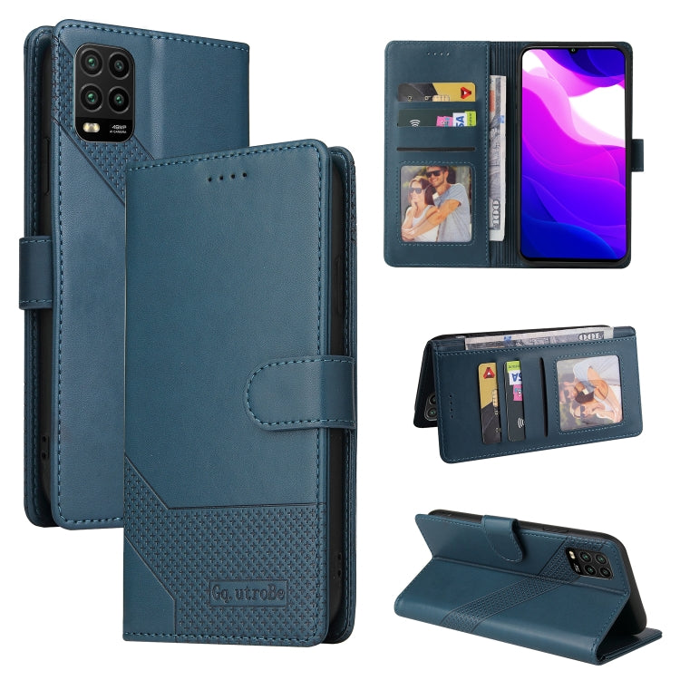 Custodia per telefono in pelle magnetica GQUTROBE Skin Feel, For Xiaomi Mi 10 Lite, For Xiaomi Mi 11 Lite, For Xiaomi Poco F3, For Xiaomi Poco X3 NFC