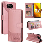 Custodia per telefono in pelle magnetica GQUTROBE Skin Feel, For Xiaomi Mi 10 Lite, For Xiaomi Mi 11 Lite, For Xiaomi Poco F3, For Xiaomi Poco X3 NFC