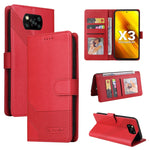 Custodia per telefono in pelle magnetica GQUTROBE Skin Feel, For Xiaomi Mi 10 Lite, For Xiaomi Mi 11 Lite, For Xiaomi Poco F3, For Xiaomi Poco X3 NFC