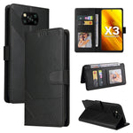 Custodia per telefono in pelle magnetica GQUTROBE Skin Feel, For Xiaomi Mi 10 Lite, For Xiaomi Mi 11 Lite, For Xiaomi Poco F3, For Xiaomi Poco X3 NFC