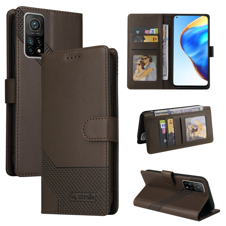 Custodia per telefono in pelle magnetica GQUTROBE Skin Feel, For Xiaomi Mi 10T Lite, For Xiaomi Mi 10T Pro, For Xiaomi Mi 11, For Xiaomi 11T / 11T Pro
