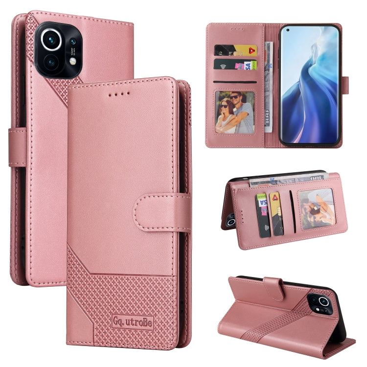 Custodia per telefono in pelle magnetica GQUTROBE Skin Feel, For Xiaomi Mi 10T Lite, For Xiaomi Mi 10T Pro, For Xiaomi Mi 11, For Xiaomi 11T / 11T Pro