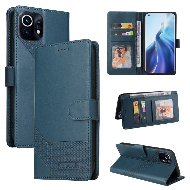 Custodia per telefono in pelle magnetica GQUTROBE Skin Feel, For Xiaomi Mi 10T Lite, For Xiaomi Mi 10T Pro, For Xiaomi Mi 11, For Xiaomi 11T / 11T Pro