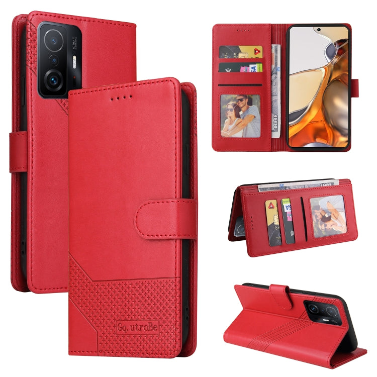 Custodia per telefono in pelle magnetica GQUTROBE Skin Feel, For Xiaomi Mi 10T Lite, For Xiaomi Mi 10T Pro, For Xiaomi Mi 11, For Xiaomi 11T / 11T Pro