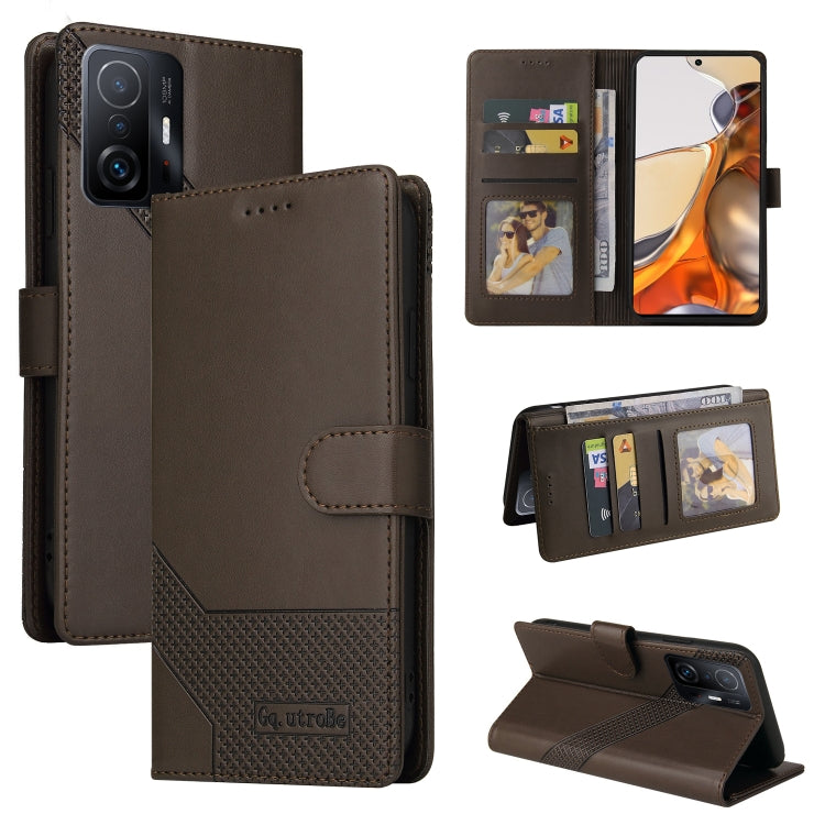 Custodia per telefono in pelle magnetica GQUTROBE Skin Feel, For Xiaomi Mi 10T Lite, For Xiaomi Mi 10T Pro, For Xiaomi Mi 11, For Xiaomi 11T / 11T Pro