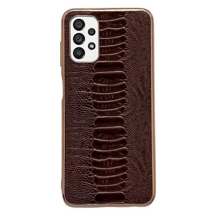 Custodia per telefono galvanica nano serie Weilai in vera pelle, For Samsung Galaxy A13 4G, For Samsung Galaxy A23 4G, For Samsung Galaxy A23 5G, For Samsung Galaxy A33 5G, For Samsung Galaxy A53 5G, For Samsung Galaxy A73 5G                           ...