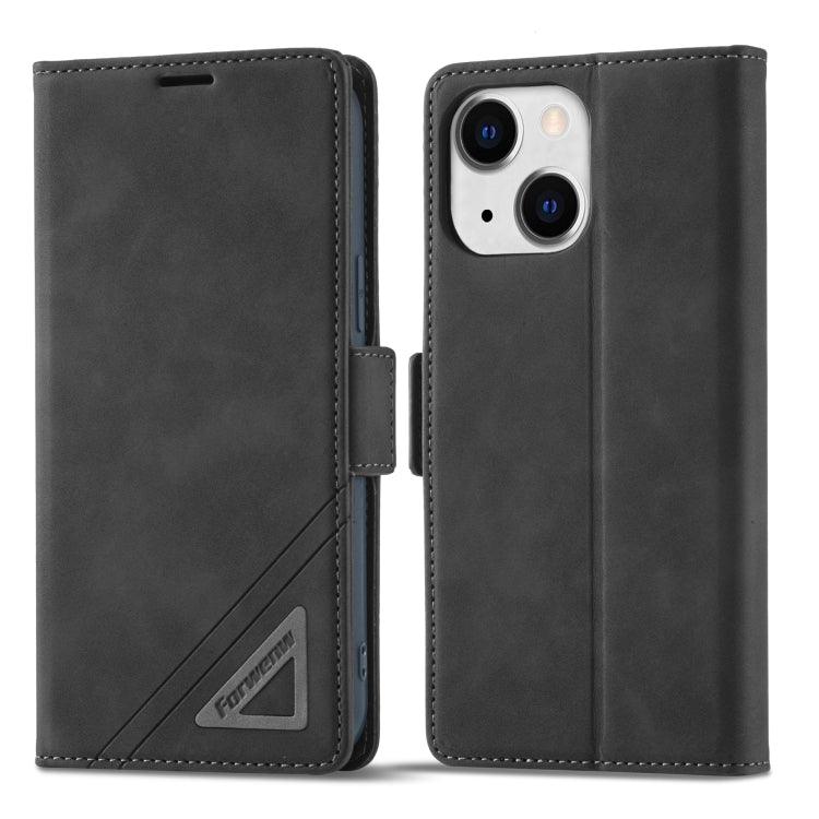 Forwenw Custodia per telefono in pelle con fibbia a doppio lato, For iPhone 14, For iPhone 14 Plus, For iPhone 14 Pro, For iPhone 14 Pro Max, For iPhone 13 mini, For iPhone 13, For iPhone 13 Pro, For iPhone 13 Pro Max