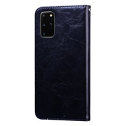 Custodia in pelle a vibrazione orizzontale con struttura in cera d'olio stile business, con supporto, slot per schede e portafoglio, For Samsung Galaxy S20 Plus, For Samsung Galaxy S20 Ultra, For Xiaomi Mi A3