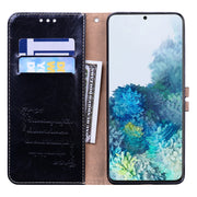 Custodia in pelle a vibrazione orizzontale con struttura in cera d'olio stile business, con supporto, slot per schede e portafoglio, For Samsung Galaxy S20 Plus, For Samsung Galaxy S20 Ultra, For Xiaomi Mi A3