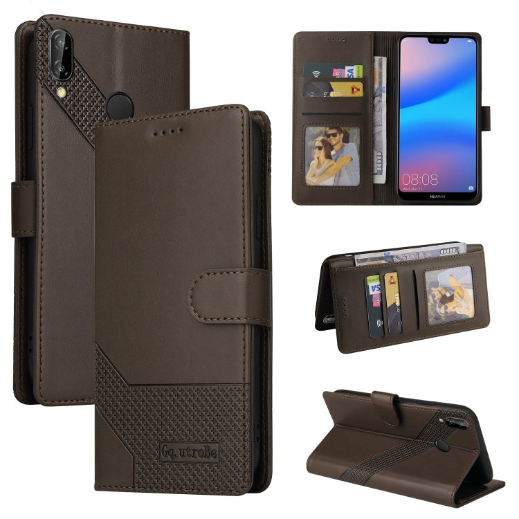 Custodia per telefono in pelle magnetica GQUTROBE Skin Feel, For Huawei P Smart 2021, For Huawei P20 Lite, For Huawei P30 Pro, For Huawei P30 Lite