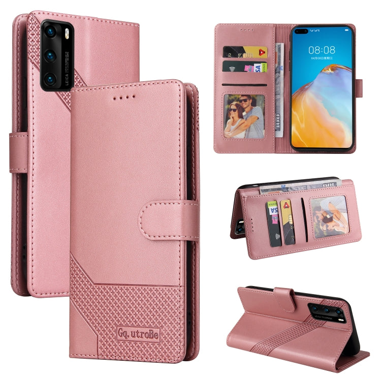 Custodia per telefono in pelle magnetica GQUTROBE Skin Feel, For Huawei P40 Lite, For Huawei P40 Pro, For Huawei P Smart 2019, For Huawei P Smart Z
