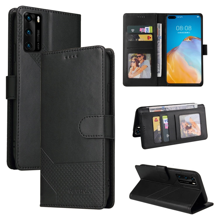 Custodia per telefono in pelle magnetica GQUTROBE Skin Feel, For Huawei P40 Lite, For Huawei P40 Pro, For Huawei P Smart 2019, For Huawei P Smart Z