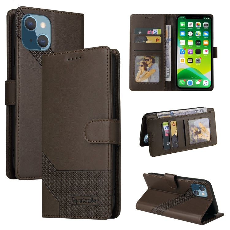 Custodia per telefono in pelle magnetica GQUTROBE Skin Feel, For iPhone 13 Pro Max, For iPhone 13 Pro, For iPhone 13, For iPhone 13 mini