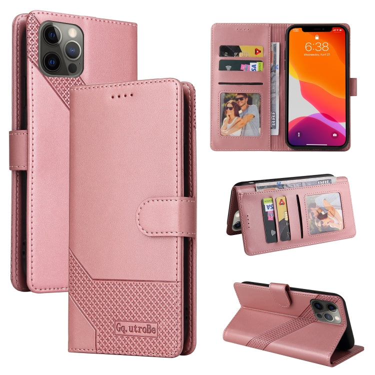 Custodia per telefono in pelle magnetica GQUTROBE Skin Feel, For iPhone 12 Pro Max, For iPhone 12 / 12 Pro, For iPhone 12 mini, For iPhone 11 Pro Max